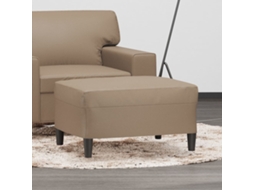 Vidaxl Apoio De Pés 70x55x41 Cm Couro Artificial Cappuccino