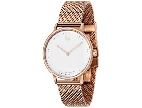Relógio masculino Gropius Df-9020-22 em aço inoxidável ouro rosa DUFA