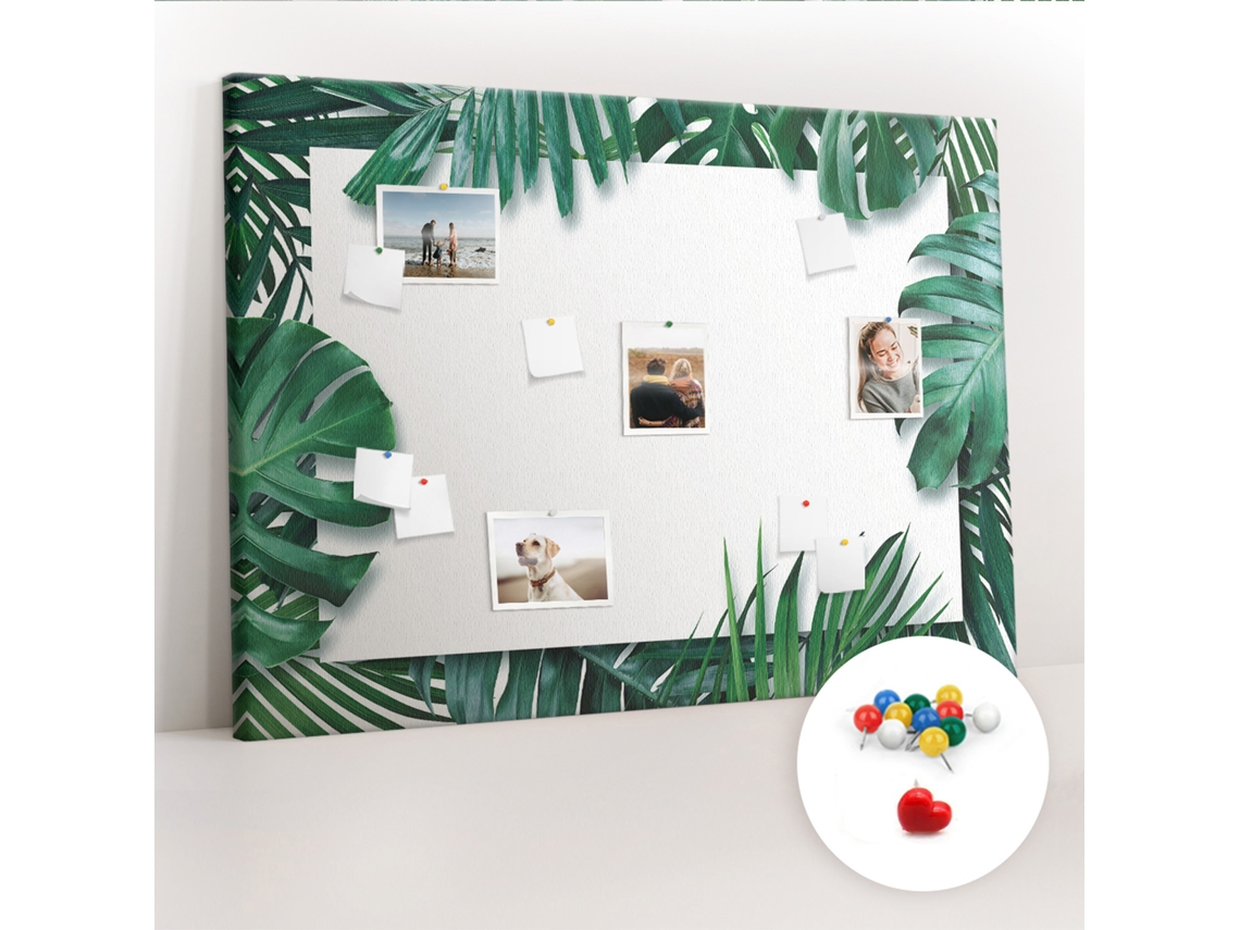 Painel De Cortiça Para Parede Folhas Tropicais Para O Quarto Das Crianças Espelharte (140x100 Cm)