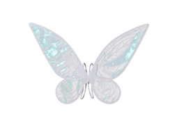 Laxiscreed Anel Anjo Branco Novo Estilo Com Coração, Borboleta E Estrela, Recarregável E Brilhante