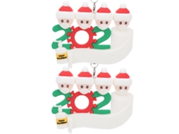 Laxiscreed Pack De 2 Pendentes Natalinos De Papai Noel Para Decoração De Árvore De Natal