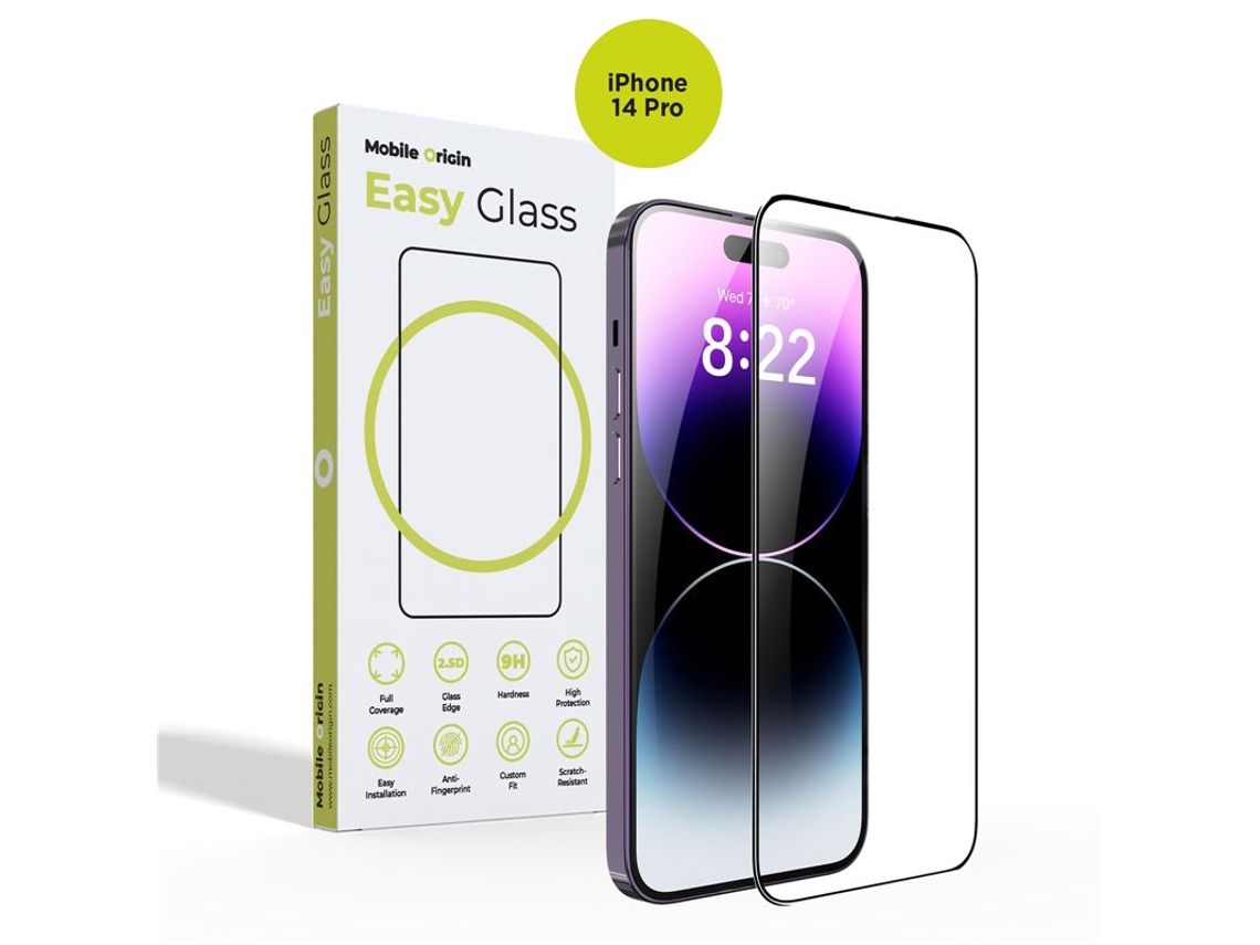 Mobile Origin Easyglass Capa Protetora De Vidro Temperado Para Iphone 14 Pro