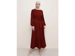 Abaya islâmica Rebbe para mulheres com hijab, moda Dubai Turquia Ramadã, tamanho 4XL, cor bordô.
