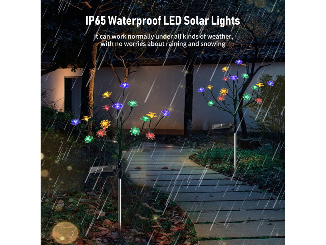 Luz Solar Led Jardim Flor Gradiente 2 Pack LAXISCREED