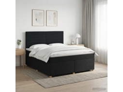Vidaxl Cama Box Spring Com Colchão Preto 140 X 190 Cm Tecido