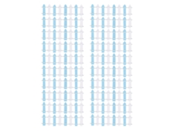 Mali 20pcs Cerca Miniatura Jardim Casinha Boneca 1/12 1/6 Azul Claro Branco Decor