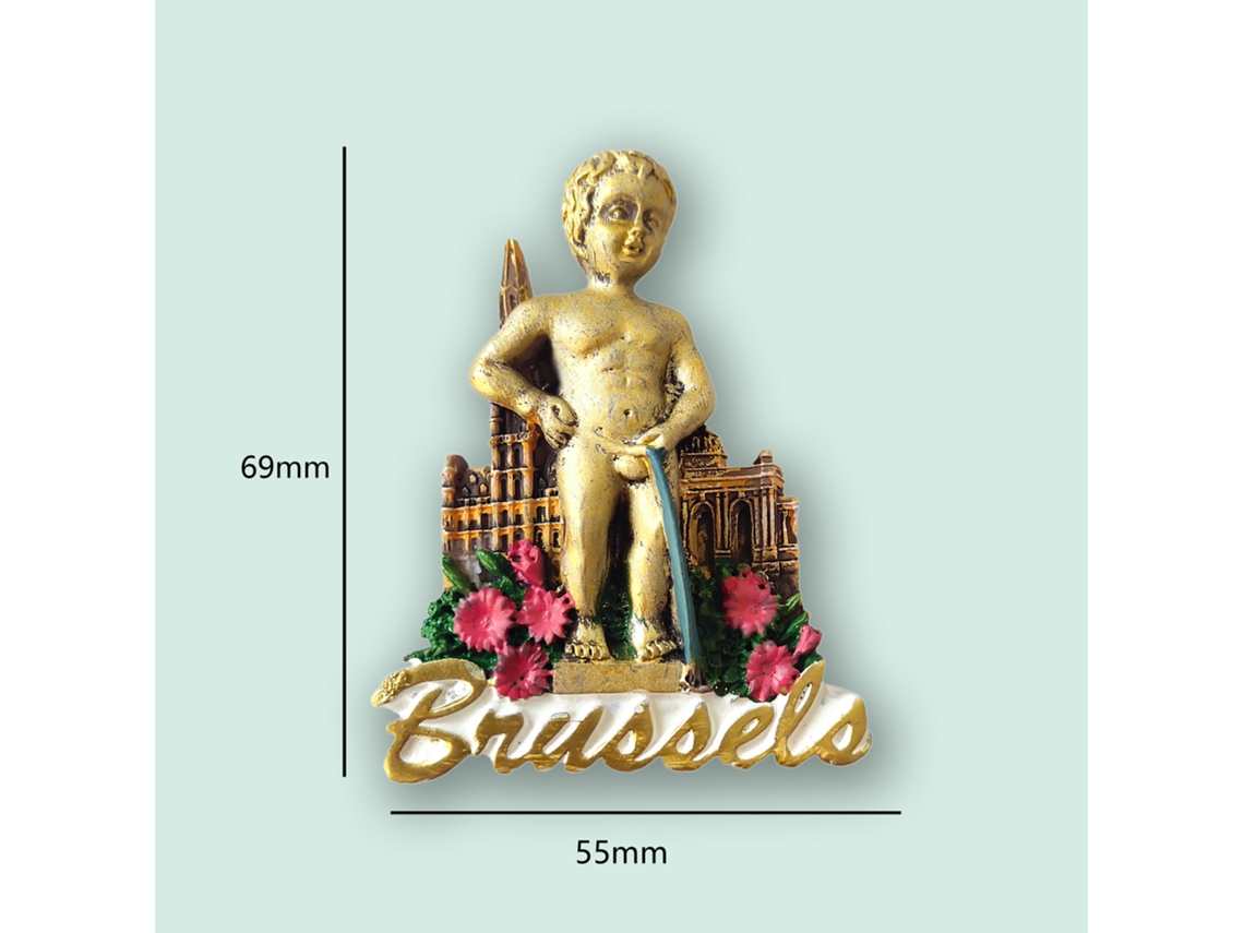 Ímã De Geladeira (manneken Pis Belga), Lembrancinha Turística Da Cidade, Personalizado, Criativo E De Alto Valor.