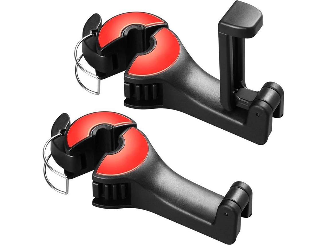 Ganchos Para Assento De Carro 2 Em 1, Organizador De Bolsa E Mochila Para Cabeceira Automotiva (vermelho)