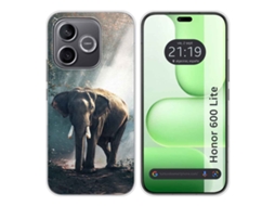 Capa Tumundosmartphone De Silicone Para Honor 600 Lite 5g Com Estampa De Elefante Em Desenho Animado