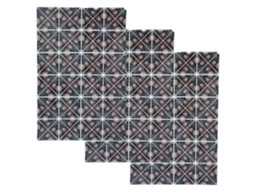 Toilinux Conjunto de 3 X 2 Adesivos Mosaico 20 X 30 Cm Preto