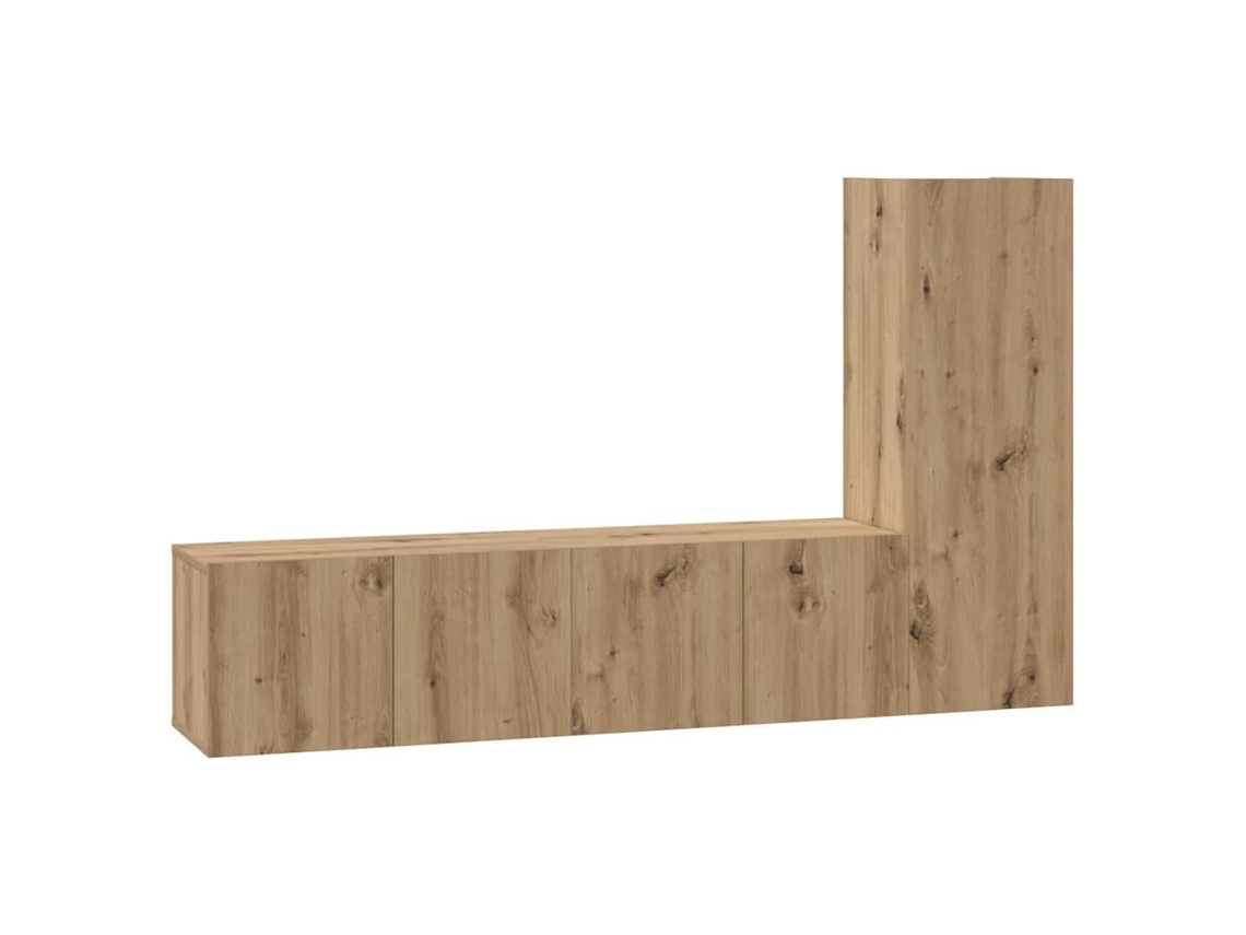 Conjunto 3 Armário De Parede Vidaxl Castanho Derivados De Madeira (60 X 30 X 30 Cm)
