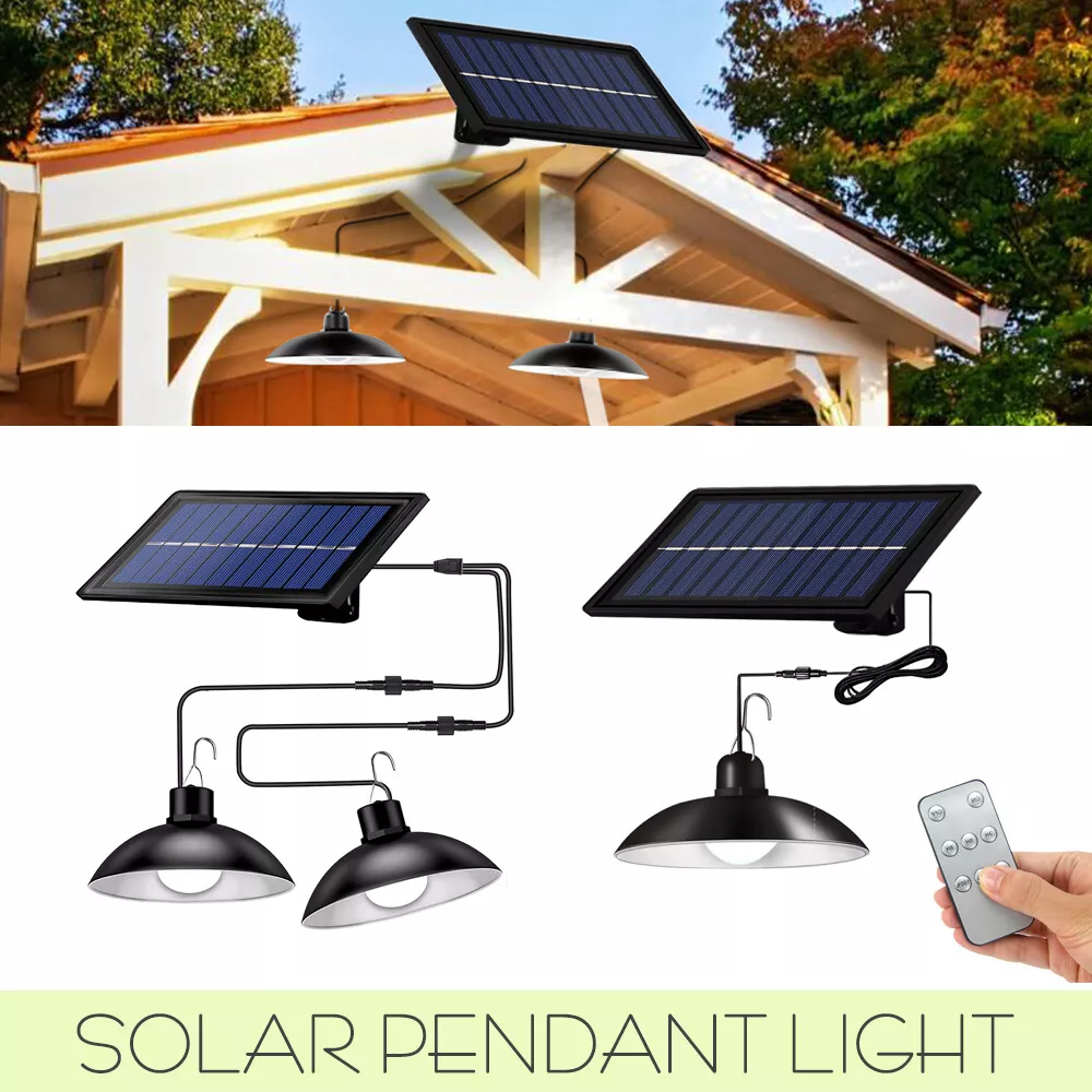 Pacote De Caixa De Luz Solar Para Área Externa, Luz Pendente Para Jardim, Pátio, Tenda, Controle Remoto SUNNY SPACES