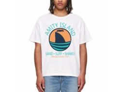 Rockinstone Jaws Movie Shark Fin White Adult T-shirt Size:s