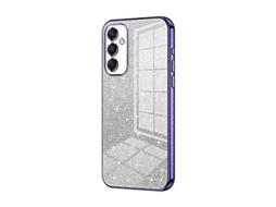 Capa Para Celular Samsung Galaxy A16 5g Com Acabamento Eletrodepositado E Glitter Degradê.