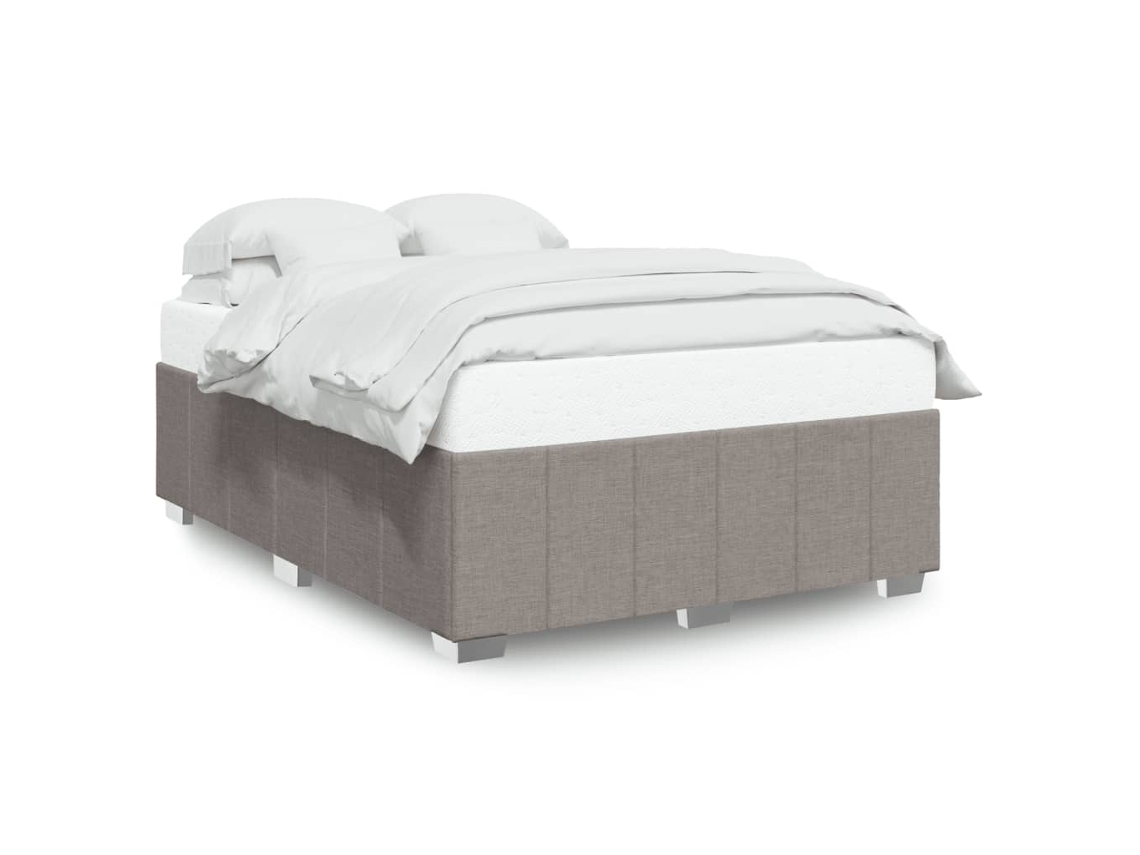 Bed Frame, Bed Frames Vidaxl Cinzento-acastanhado Tecido (160 X 200 Cm)