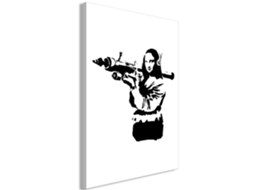 Quadro ARTGEIST Banksy Mona Lisa with Rocket Launcher (1 Part) Vertical (20x30)