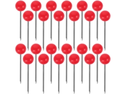 Conjunto De 2-Alfinetes Para Mapa De Mesa, Em Aço Inoxidável Vermelho Com Detalhe De Pérolas, Para Decoração E
