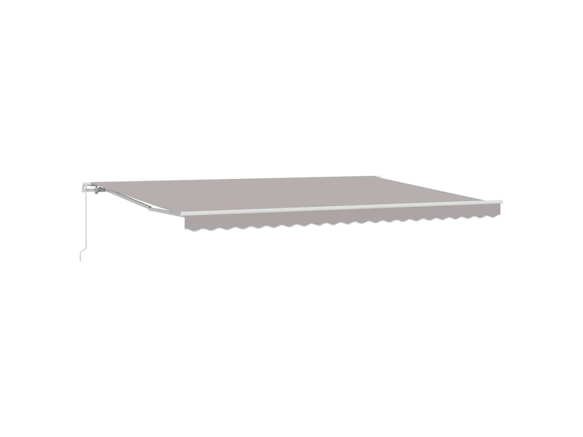 Toldo Retrátil Manual Vidaxl Cinzento Claro Tecido