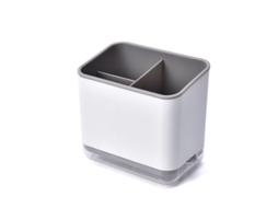 Organizador de Pia LINJOU com 3 compartimentos e prato de gotejamento, cinza