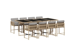 Garden Dining Set, Garden Dining Sets Vidaxl Bege Rattan / Vime (n/a)