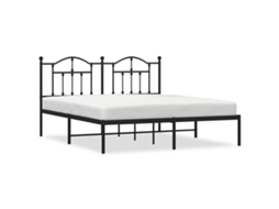 Bed Frame, Bed Frames Vidaxl Preto Aço (160 X 200 Cm)