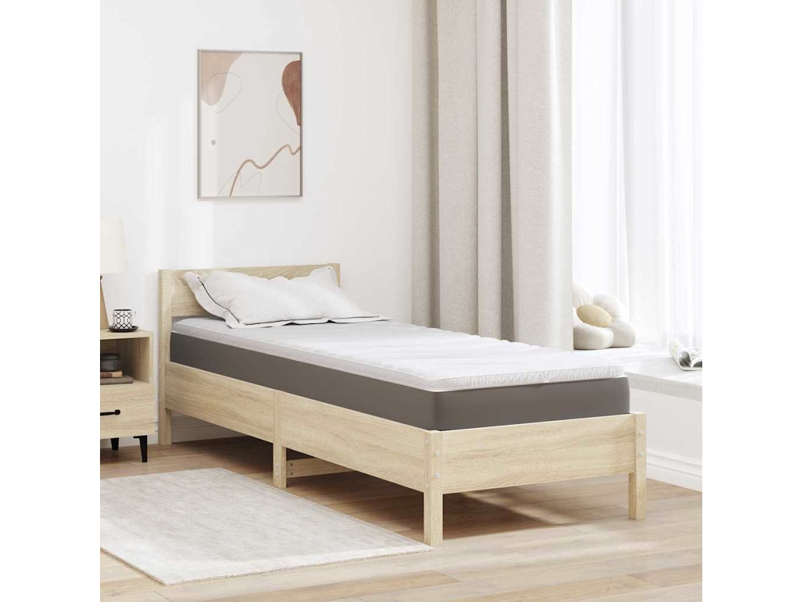 Vidaxl Topper De Colchão 80 X 200 Cm De Espessura Tecido De Tricô
