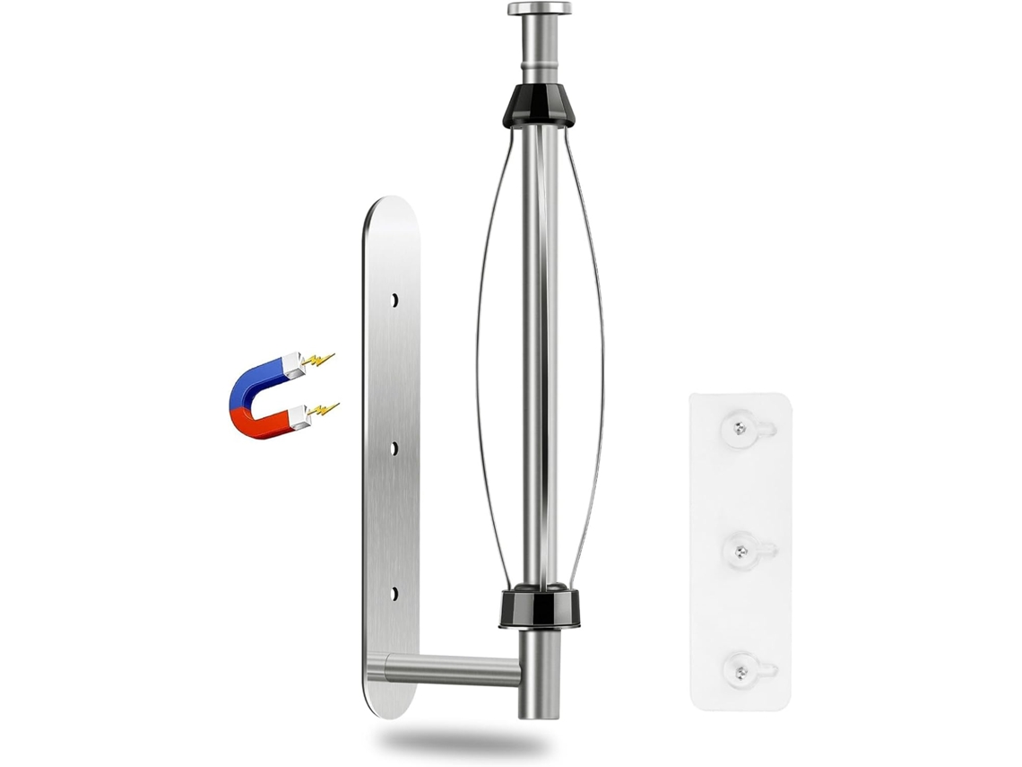 Suporte magnético para papel-toalha, montagem na parede com uma só mão, com forte ímã e adesivo na parte traseira, ideal para cozinha e geladeira.