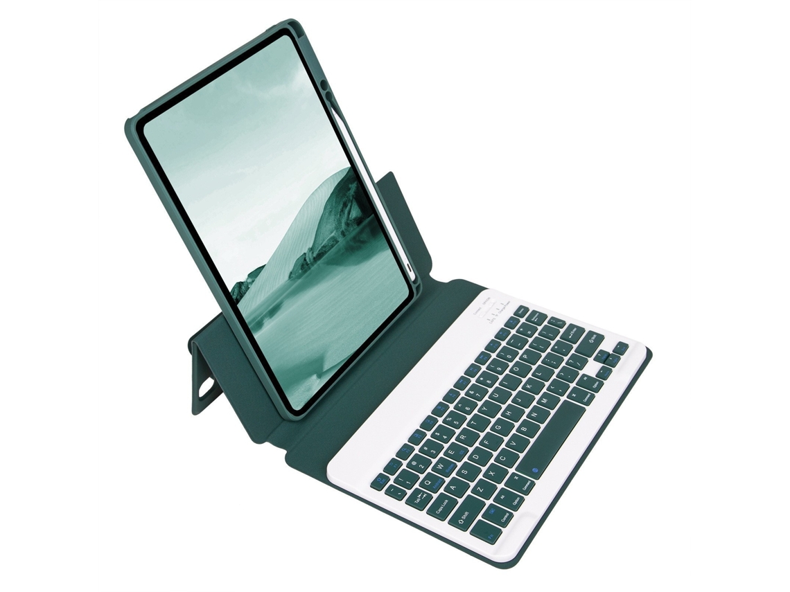 Lurelia Capa Com Teclado Bluetooth Para Ipad 8 10.2 Com Capa Giratória E Teclado Touchscreen