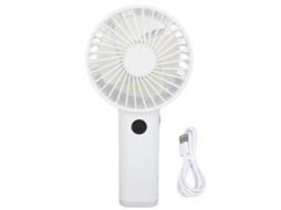 Vento Portátil Usb Recarregável 100 Velocidades Luz Noturna Branco
