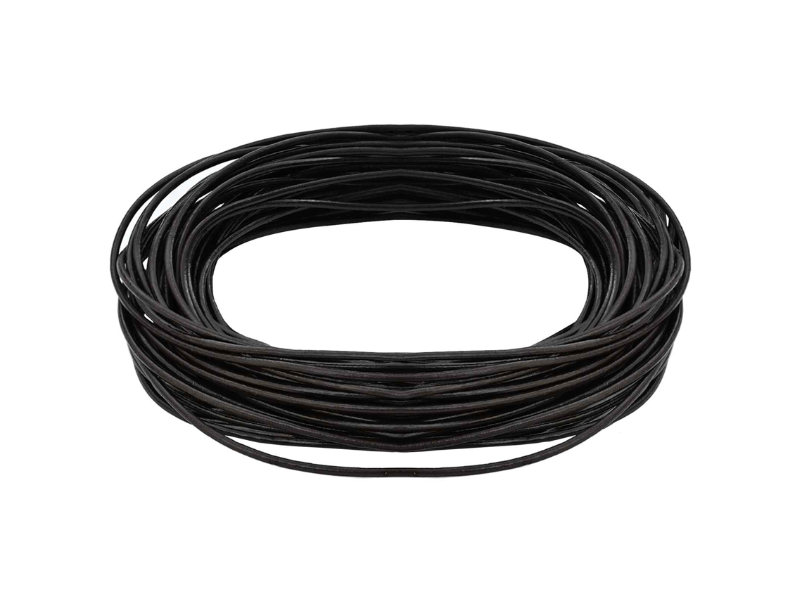 Vidaxl Corda De Couro 1 Marrom Escuro Ø2 Mm X 10 M Couro