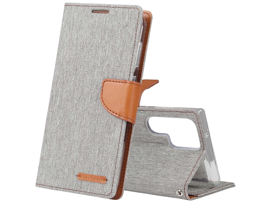 Capa De Celular Tipo Flip Com Textura De Tecido Goospery Canvas Diary Para Samsung Galaxy S23 Ultra 5g