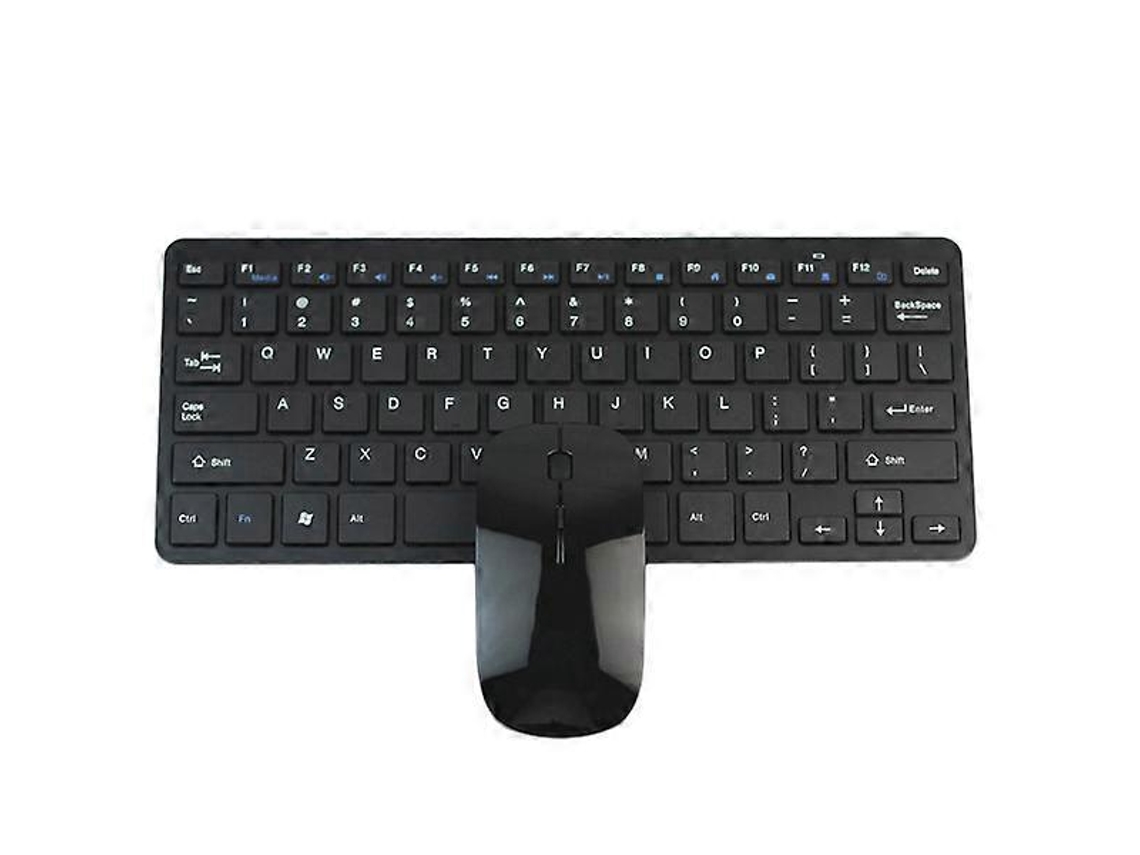 Mini Teclado Sem Fio Ultrafino De 2,4 Ghz Com Mouse Para Casa E Escritório Everley891 (preto, Sem Bateria)