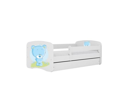 Cama 140 X 70 Cm Kocot Kids Com Gaveta E Colchão Babydreams Blue Teddybear White