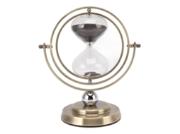 Walshlxq reloj de Arena de Metal Bronce Con Arena Negra 60min, Moderno Y Preciso, Decoración Hogar