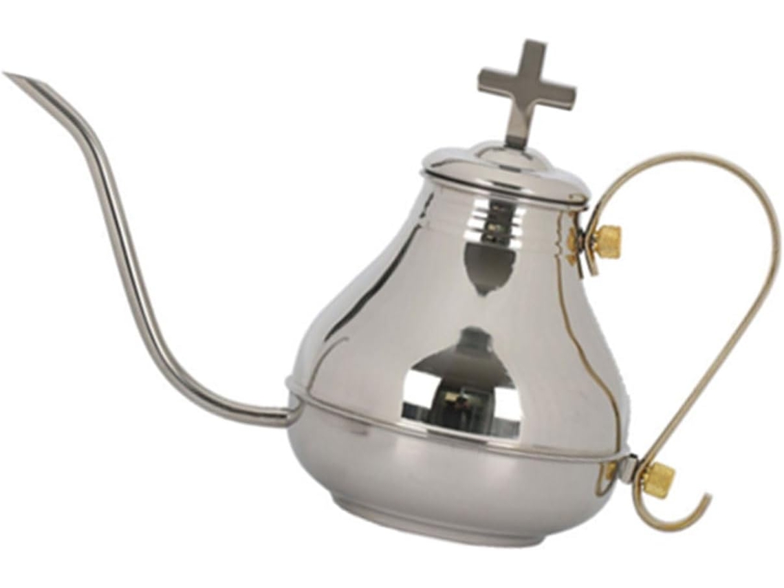 Jarra De Aço Inoxidável Para Suco De Uva Com Cruz, Peça Decorativa Religiosa Para Cerimônia De Comunhão