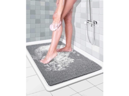 Tapete De Banho Antiderrapante De Espuma Para Ducha E Banheira, Antimofo, Pvc, Secagem Rápida, 40x60cm, Cinza
