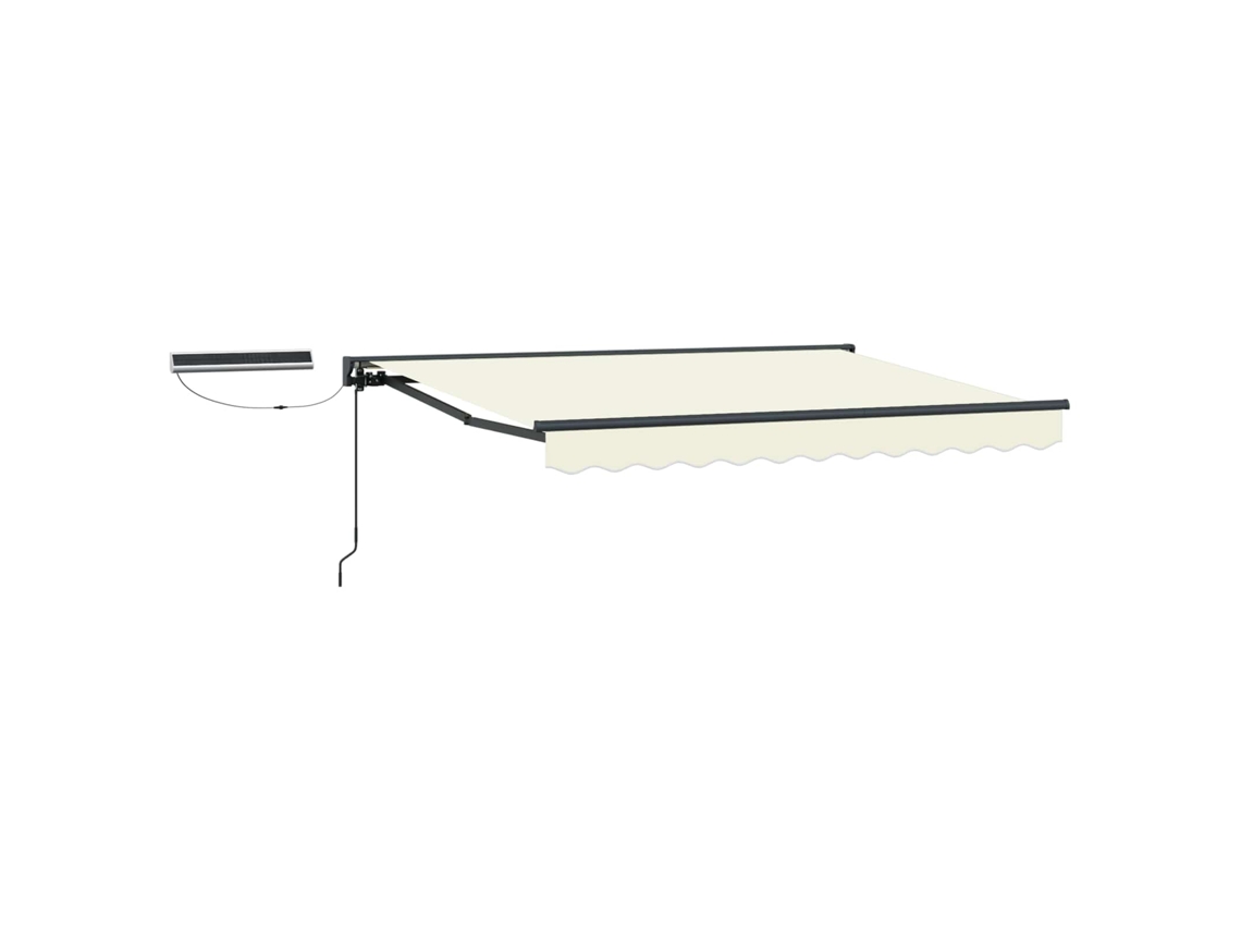 Conjunto 1 Toldo Retrátil Elétrico Vidaxl Antracite Alumínio (3 X 2,5 M)
