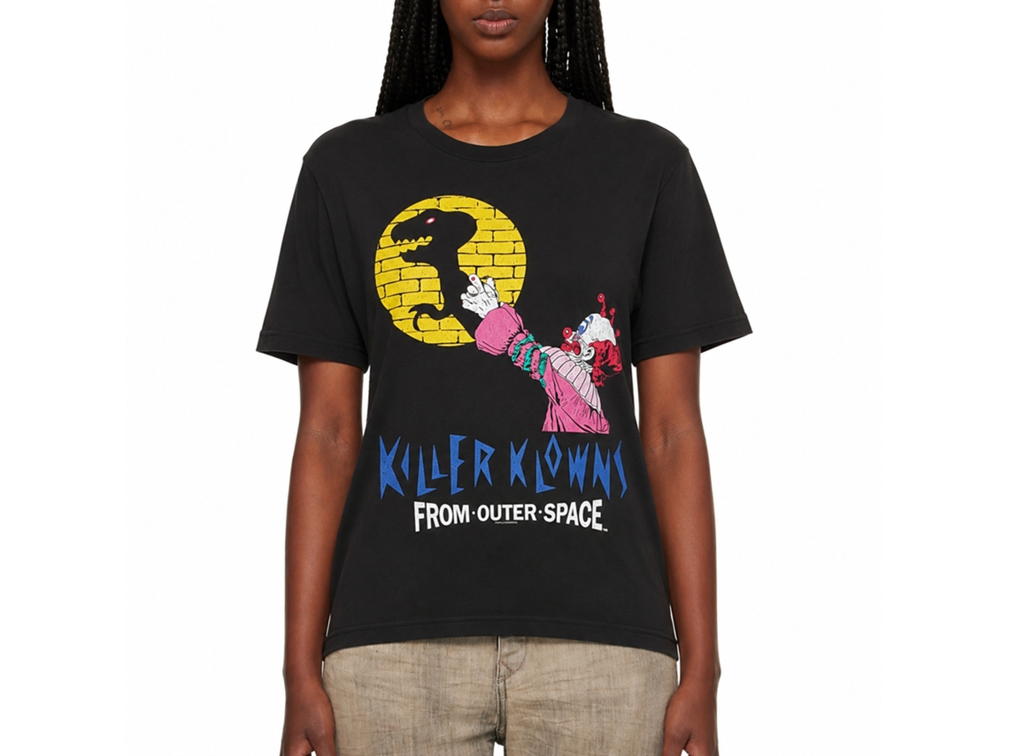 Rockinstone Killer Klowns Shadow Puppet Show Black Adult T-shirt Size:xl