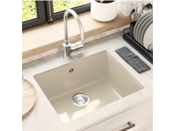 Vidaxl Pia 80% Quartzo E 20% Resina 530 X 460 Mm Bege