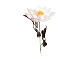 Flor Artificial Lótus decorativa multifuncional para casamentos, quartos, festas, seda e plástico (38cm) | S/MARCA