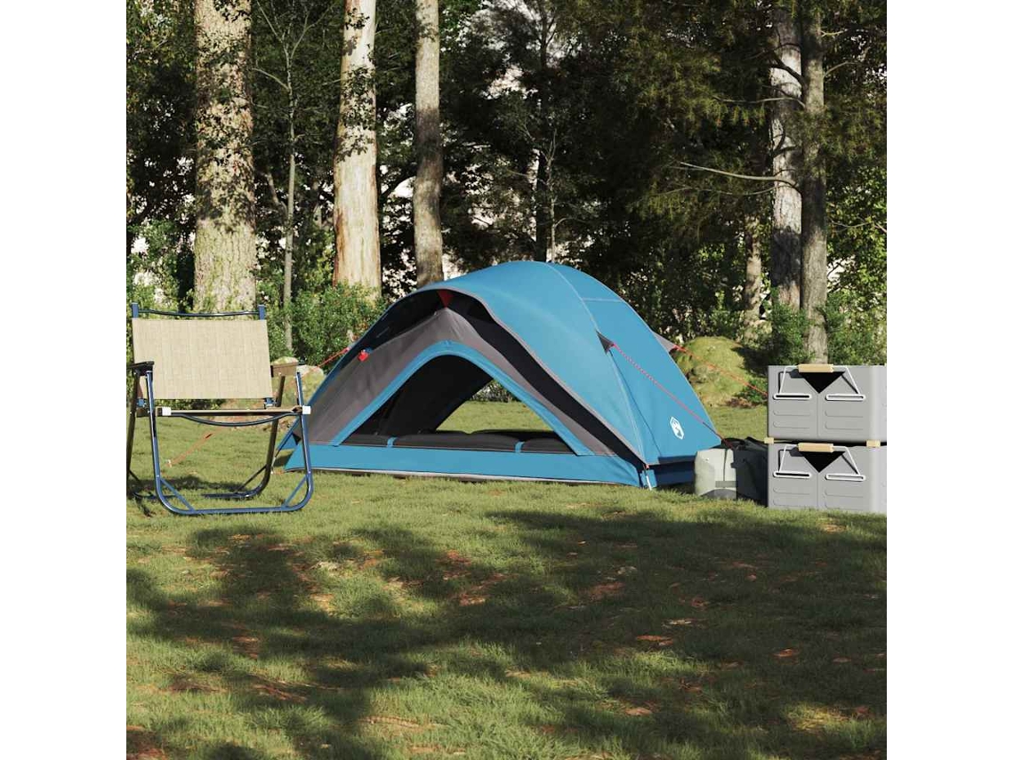 Vidaxl Tenda De Campismo Para 1 Pessoa Tecido Impermeável Azul