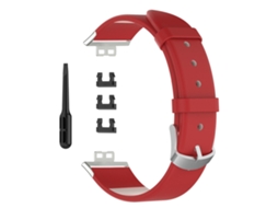 Correa de Cuero de Repuesto para Smartwatch Fit, Color Rojo.