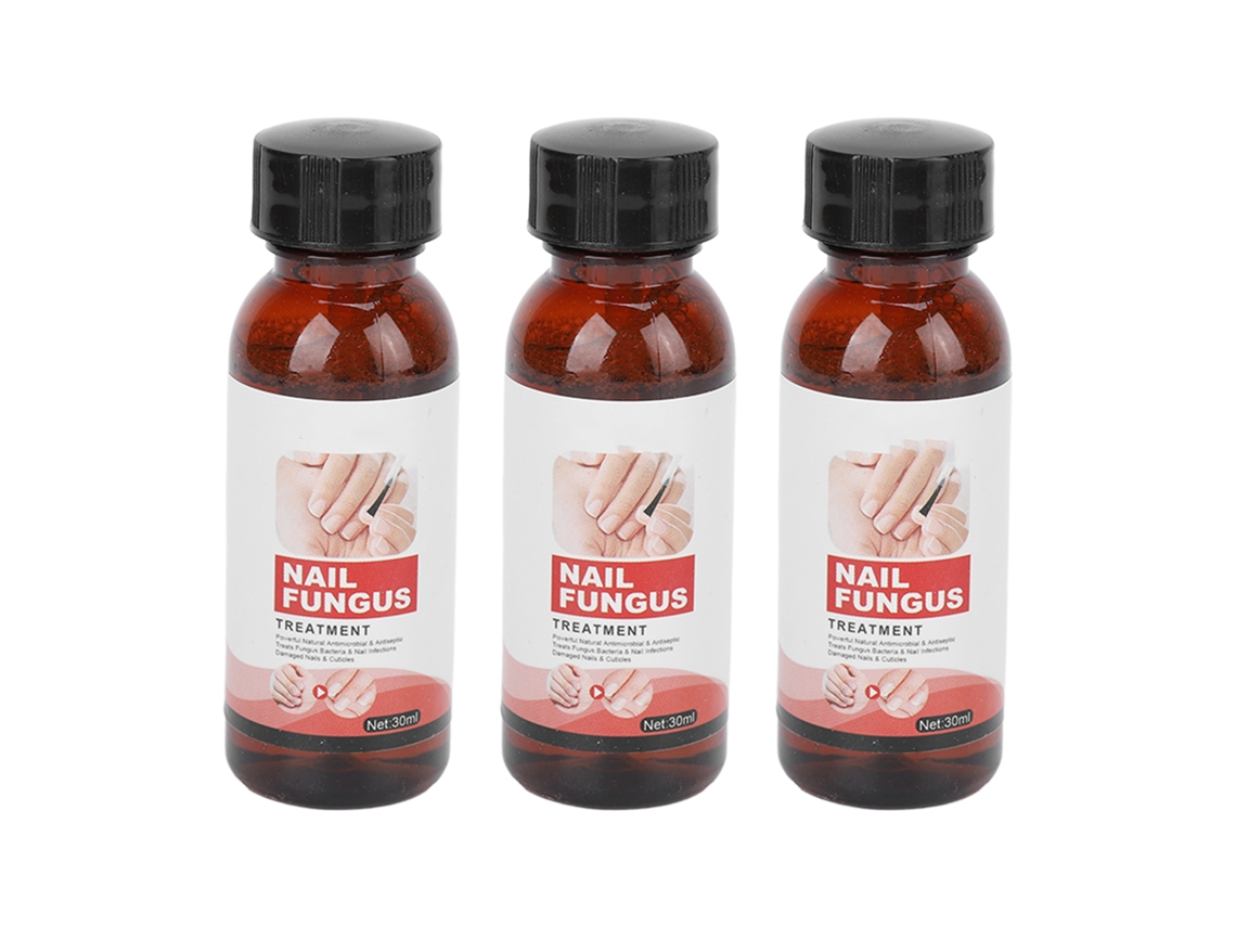 3x30ml Líquido Reparador De Unhas Hidratante Fortalecedor Solução Para Onicomicose E Crescimento Saudável