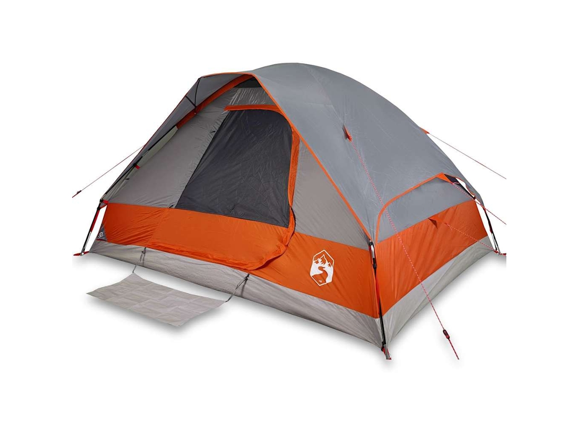 Camping Tent, Camping Tents Vidaxl Cinzeto Poliéster (4 Pessoas)