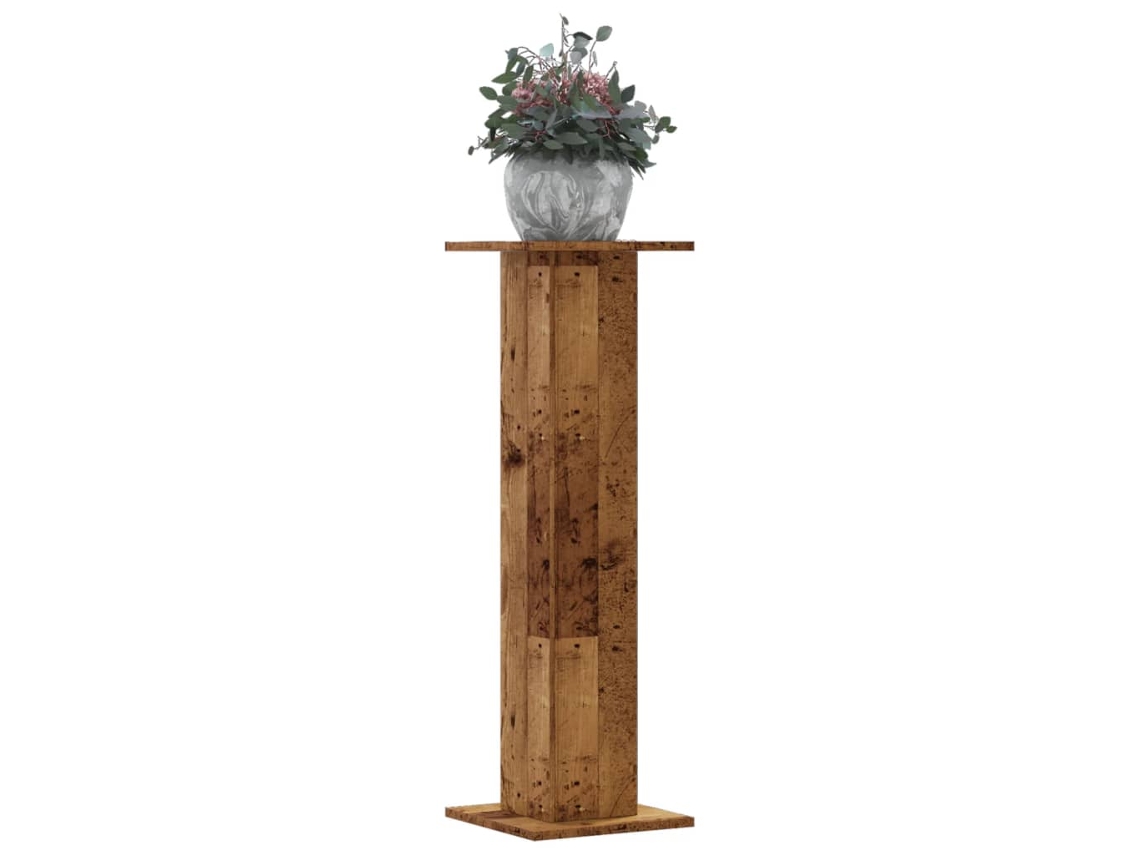 Vidaxl Suportes P/ Plantas 2 Pcs 30x30x95 Cm Derivados De Madeira
