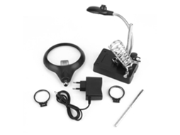 Suporte de Solda com Lente Magnificadora e Luz LED S/MARCA