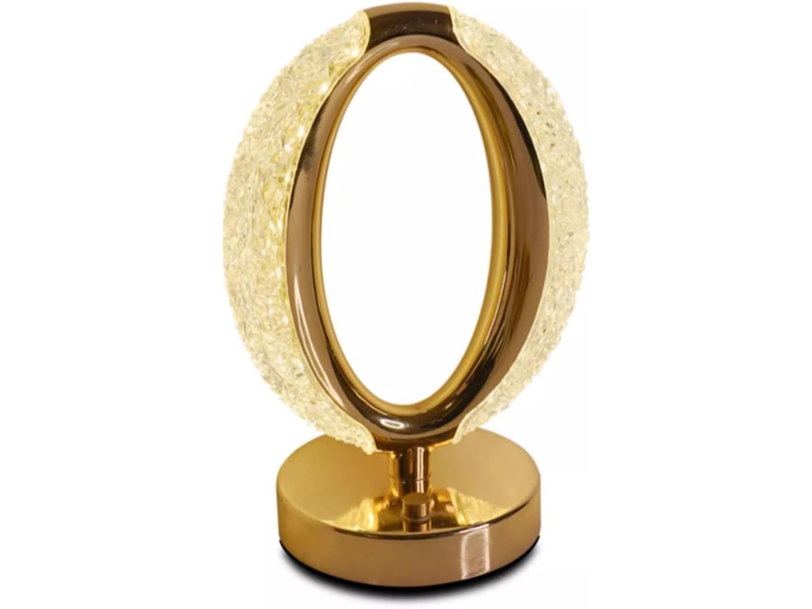 Luminária De Mesa Crystal Night Light Cabeceira Para Quarto Luxuosa