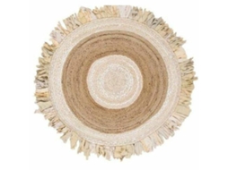 Tapete DKD Home Decor Bege Castanho Algodão Jute (200x200x1 cm)