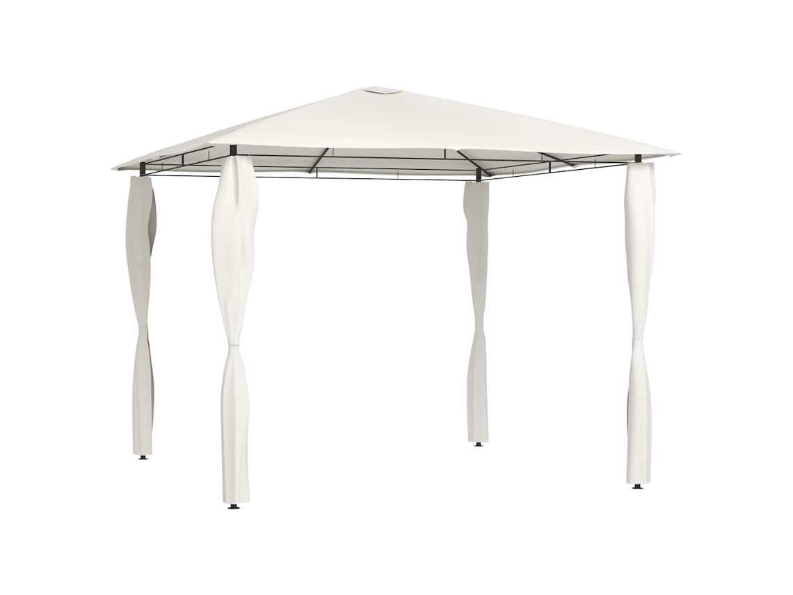 Vidaxl Gazebo 3x3x2,6 M Com Capas Postes 160 G/m² Cor Creme
