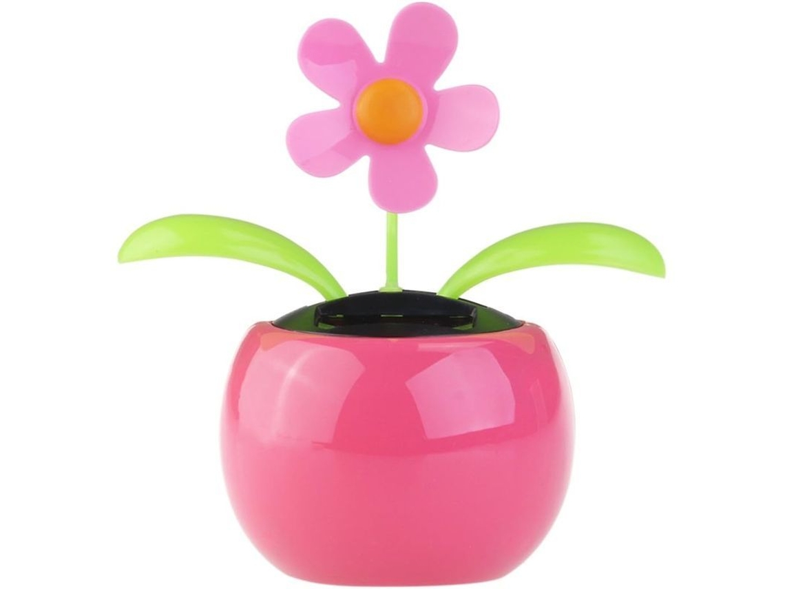 Enfeite de mesa para carro com flor bailarina solar feliz (rosa)